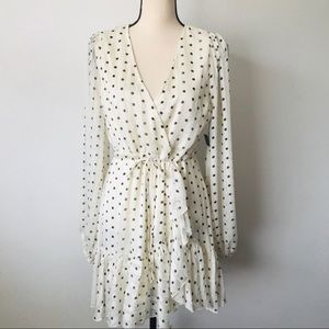 Lulu’s Spotlight Moment Ivory Polka Dot Dress